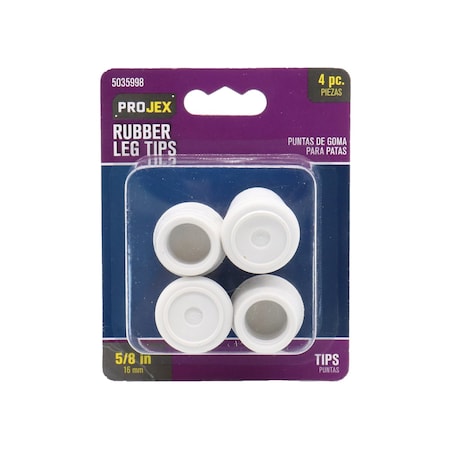 Projex Projex Rubber Leg Tip Off-White Round 5/8 in. W 4 pk P0051